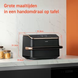 Cosori Twinfry Dubbele Airfryer XXL - met 100 stuks bakpapier - Heteluchtfriteuse 10 liter - Twee kookvakken of 1 MegaZone - 6 Programma's - Boven- en Onderwarmte - Dual Zone Technologie — thumbnail 8