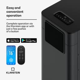 Klarstein Mobiele Airco Breeze Box 9K Portable Airconditioner - 9000 BTU, Smart App & Voice Control, 3-in-1 Koelen, Ontvochtiger & Ventilator, Energieklasse A, voor kamers tot 32 m², Stille werking, Eenvoudig te installeren,6 kW — thumbnail 3