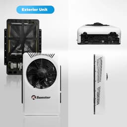Airconditioner - Air conditioning - 10000 BTU - 150-500m³/u - 1-3KW - 24V Efficiënte Koeling, Met Afstandsbediening, voor RV, camper, Vrachtwagens, Boten — thumbnail 4