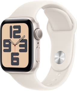 Apple Watch SE 2024 40mm Starlight Aluminium Case with Starlight Sport Band - S/M — thumbnail 1