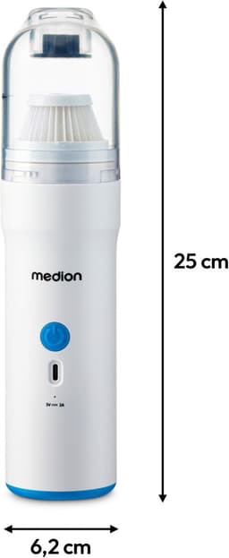 MEDION handstofzuiger (oplaadbare accu, snoerloos, 3-in-1 stofzuiger, luchtpomp- en blaasfunctie, krachtige 5 kPA zuigkracht, stofreservoir, USB-C, MD19877) — thumbnail 13