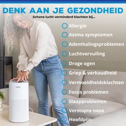 Sofresh luchtreiniger met app - 30 m² - Automatische stand + 6-in-1 filtersysteem - Luchtkwaliteitsindicator - Ionisator - UV - Luchtfilter - Air purifier met HEPA-filter — thumbnail 3