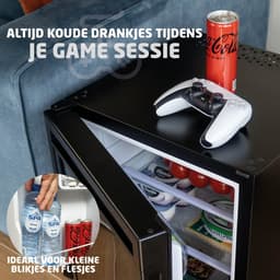 Mini Koelkast Vrijstaand 35 Liter – Tafelmodel Fridge met Instelbare Temperatuur – Minibar met Verstelbare Deurrichting – Zwart - BREND BR-2226 — thumbnail 6