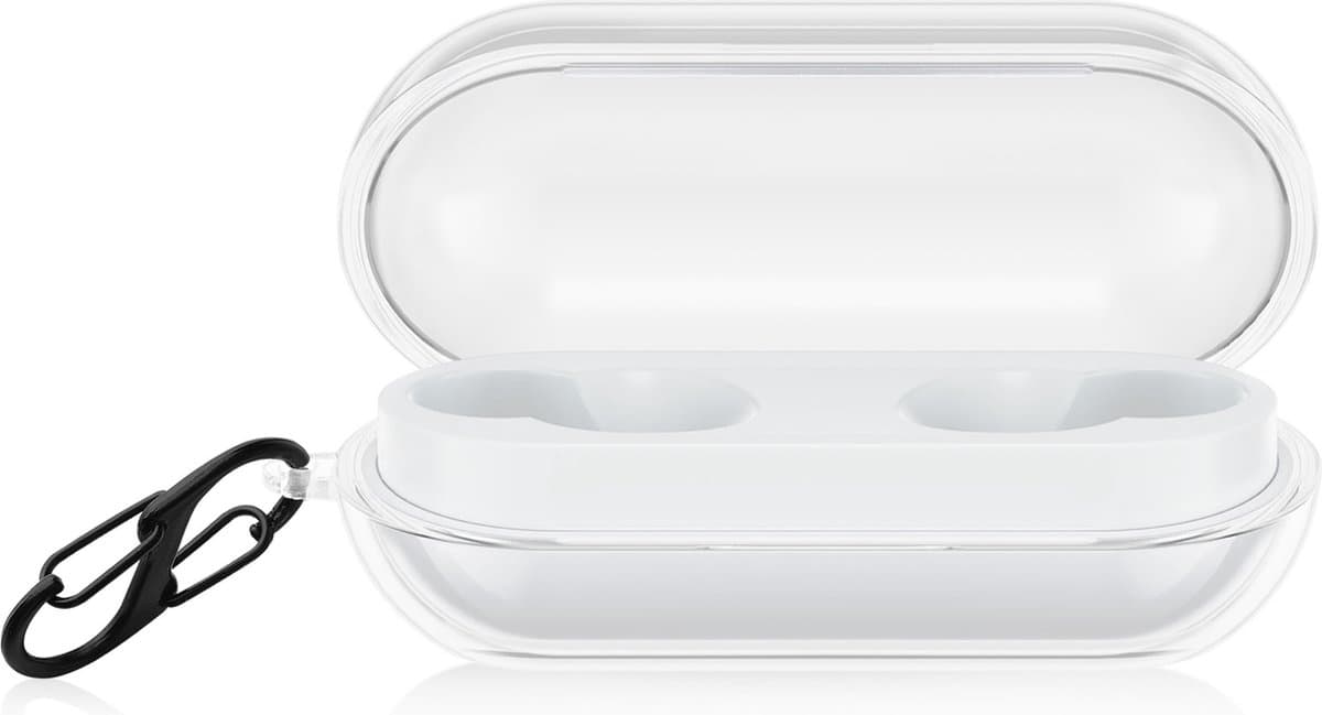 kwmobile Earphones Case for Sony WF-C500 Case - Clear TPU Silicone Earbuds Cover - Transparent — afbeelding 1