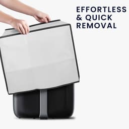 kwmobile heteluchtfriteuse beschermhoes geschikt voor Philips Essential Airfryer XXL - Kunststof hoes voor friteuse in wit — thumbnail 5