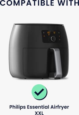 kwmobile heteluchtfriteuse beschermhoes geschikt voor Philips Essential Airfryer XXL - Kunststof hoes voor friteuse in wit — thumbnail 3