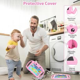 Kindertablet 7 Inch - Android Tablet voor Kinderen met Wifi, Quad Core, Dubbele Camera en Ouderlijk Toezicht — thumbnail 5