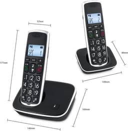 ApexArte® Huistelefoon - Senioren Telefoon Vaste Lijn - GSM - Zwart — thumbnail 3