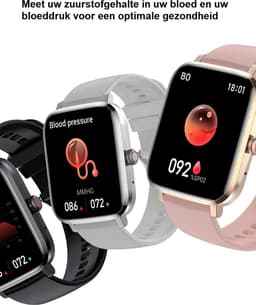 Belesy® HEAVEN – Smartwatch Dames – Smartwatch Heren – Horloge – 1.85" Kleurenscherm – Stappenteller – Hartslagmeter – Bloeddrukmeter – Slaapmonitor – Split Screen – Stembediening – Sportmodus – Bluetooth 5.1 – Goud - Moederdag — thumbnail 13