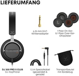 Beyerdynamic Koptelefoon - DJ 300 Pro X Club - Bekabeld - On Ear - Zwart — thumbnail 7