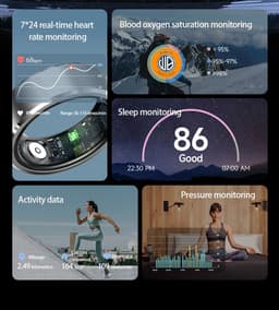 WizBay Premium Select® Aluminium Zilver Blush Smart Ring Dames Heren - Oplaad Case - Hypoallergeen - Hartslag & Slaap Monitor - IP68 Waterdicht - O2 Meting - Gesture Functie - Multiple Sport Modi - #11 — thumbnail 2