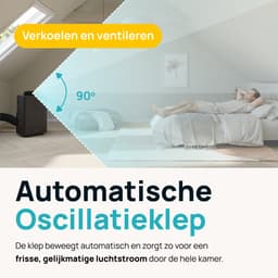 MOA Mobiele Airco - 12.000 BTU - 3-in-1 - Met Afstandbediening - Tot 35m² - Airconditioner met Ontvochtigingsfunctie - Raamafdichtingskit - Zwart — thumbnail 8