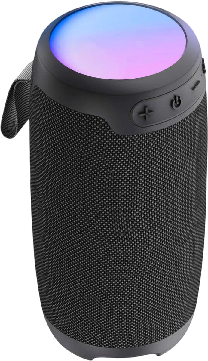 Akashi, Draagbare 10W Bluetooth-luidspreker 10 uur autonomie en veelkleurige LED, Zwart — afbeelding 1