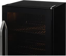 Klarstein Drankkoeler minikoelkast met glazen deur, minikoelkast voor op de kamer, kleine met verstelbare schappen, kleine koelkast van 80 liter, stille koelkast voor binnen en buiten - Drankkoelkast - Touch - Zwart - Drankenkoeler — thumbnail 5