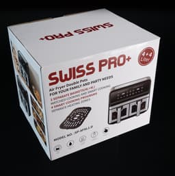 Swiss Pro+ Dubbele Airfryer Heteluchtfriteuse XXL Airfryer twee Kookvakken 8 Liter 1700 Watt Dual Zone Technologie Classic Edition Zilver Model 2026 SPAF8L2S — thumbnail 5