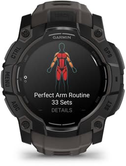 Garmin Instinct® 3 - Smartwatch - AMOLED - 50 mm - Black Bezel with Charcoal Band — thumbnail 6