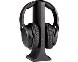 MEDION Draadloze Hoofdtelefoon HS-1 (voor TV, bereik tot 15 m, met oplaadstation, Over Ear, hoog draagcomfort, USB-C, MD40006)