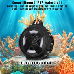 MIRA® Douche Speaker - Badkamer Speaker - Douche Speaker Bluetooth - Zwart - 11cm x 10cm x 6cm — thumbnail 3