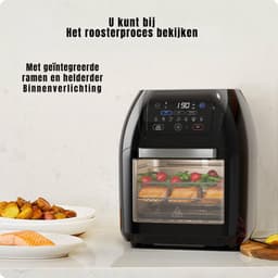 Florixa® Heteluchtoven - Oven - Airfryer Oven - Zwart - 31cm x 31cm x 38cm — thumbnail 4