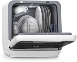 Klarstein Vaatwasser Amazonia Mini - Compact Aanrechtblad, 7 Programma's, 5L Tank of Directe Aansluiting, Energie-efficiëntieklasse D, Stil 58dB, Digitaal Display, Draagbaar Tafelblad voor Kleine Keukens, Zwart - Dishwasher — thumbnail 6