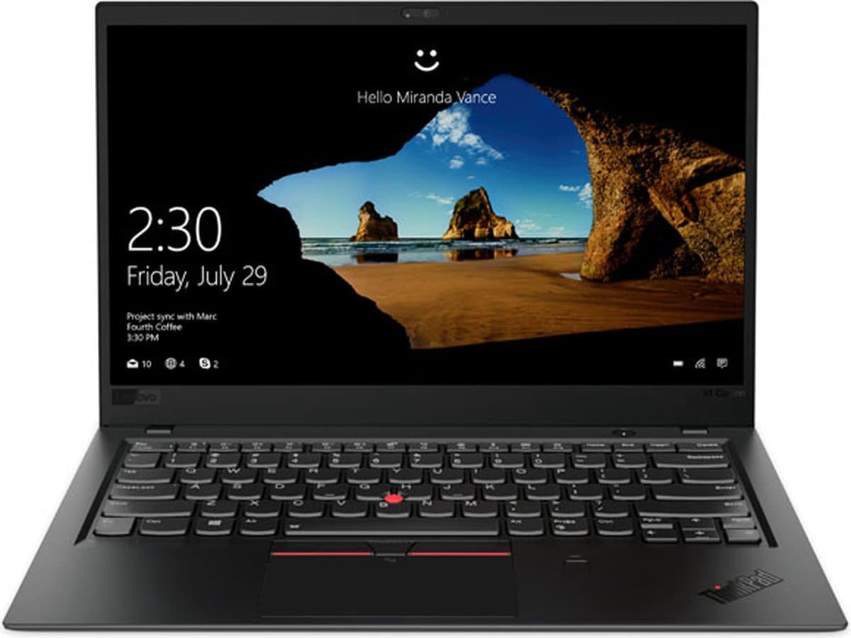 Lenovo ThinkPad X1 Carbon (6th Gen) Intel® Core™ i5 i5-8250U Laptop 35,6 cm (14") Full HD 8 GB LPDDR3-SDRAM 256 GB SSD Wi-Fi 5 (802.11ac) Windows 10 Pro Zwart — afbeelding 1