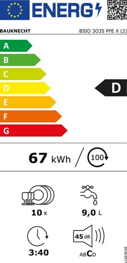 Bauknecht BSIO 3O35 PFE X inbouw vaatwasser 45 cm besteklade — thumbnail 6