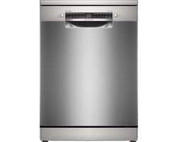 Bosch Serie 4 SMS4ELI08E, Vrijstaand, Volledige grootte (60 cm), Roestvrijstaal, Zwart, Knoppen, 1,75 m