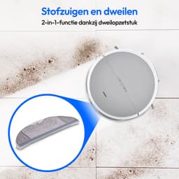 MEDION robotstofzuiger met dweilfunctie en systematische navigatie E35 SW (2000Pa zuigkracht, gyro-navigatie in systematische S-lijnen, 2 zijborstels en wandsensor) — thumbnail 2