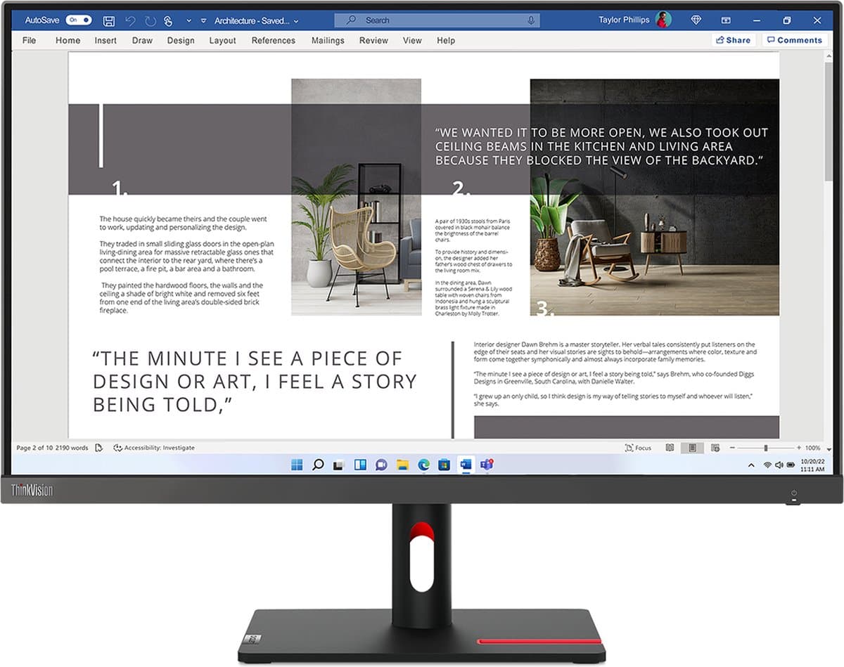 Lenovo ThinkVision S27i-30 LED display 68,6 cm (27") 1920 x 1080 Pixels Full HD Grijs — afbeelding 1