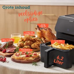 Cosori XXL Chef Edition 6.2 liter Airfryer - Met Bakpapier bakjes - 12 programma's — thumbnail 16