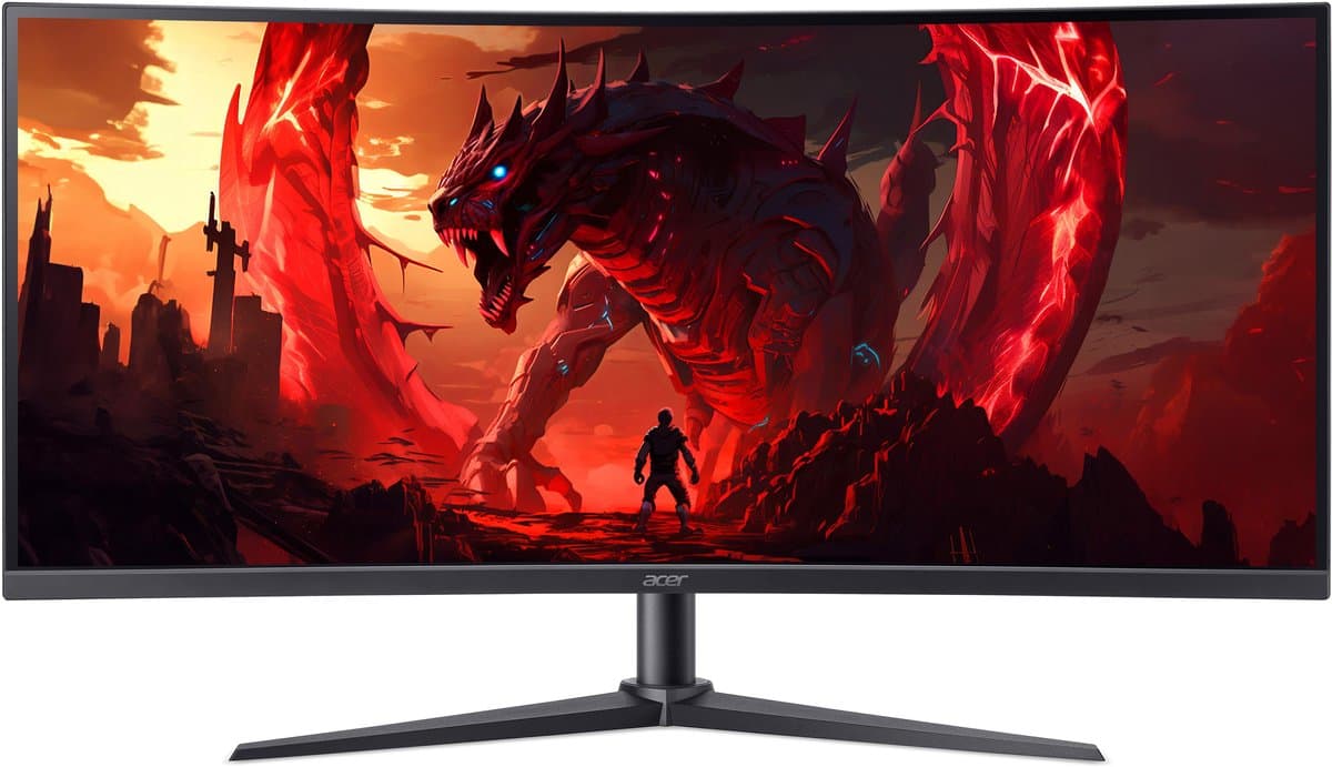 Acer NITRO XZ0 XZ340CURW0bmiiphx computer monitor 86,4 cm (34") 3440 x 1440 Pixels Wide Quad HD LCD Zwart — afbeelding 1