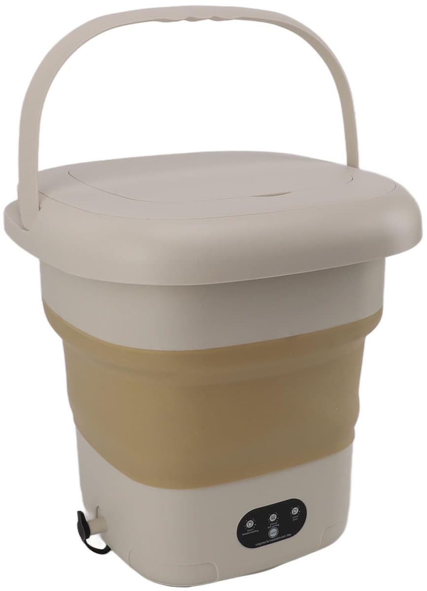 Allecto - - Vouwbare Wasmachine - Mini Wasmachine - Hoogwaardige Diepreiniging - Khaki - 9 Liter - Geschikt voor Appartementen - Portable Wasmachine — afbeelding 1