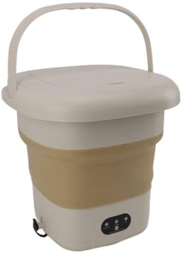 Allecto - - Vouwbare Wasmachine - Mini Wasmachine - Hoogwaardige Diepreiniging - Khaki - 9 Liter - Geschikt voor Appartementen - Portable Wasmachine — thumbnail 1
