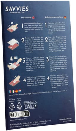 3 Stuks Savvies Screenprotector - geschikt voor Philips Airfryer HD9876/90 - beschermfolie glas transparant — thumbnail 6