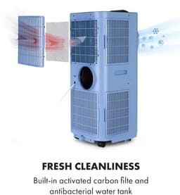 Klarstein mobiele airconditioner met luchtafvoerslang, 5-in-1 airconditioner, ventilator, luchtontvochtiger, luchtreiniger & nachtmodus, app-bediening, kleine & draagbare airconditioner voor thuis & op kantoor, 7000 BTU,9 kW voor 42 m² 48 dB — thumbnail 20
