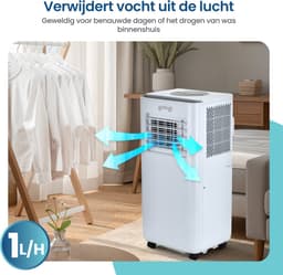 Gologi 3-in-1 Mobiele Airco - Aircooler met Wifi en App - 9.000 BTU/h - Met Raamafdichtingskit - Inclusief Afstandsbediening – Geschikt voor Slaapkamer - Wit — thumbnail 6