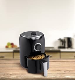Cuisinier Deluxe Hetelucht friteuse - Airfryer - Gezond Frituren - Hetelucht Frietpan - met Timer - 2 Liter — thumbnail 6