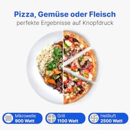 Inbouw magnetron 3in1 met grill en convectie - 25 liter - 10 automatische programma's - Roestvrij staal - 900 watt — thumbnail 5