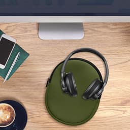 kwmobile hoes geschikt voor Anker Soundcore Q20i - 20 x 16 cm - Beschermhoes voor headset in olijfgroen - Van neopreen — thumbnail 3
