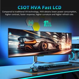 TITAN ARMY C49SHC 49-inch gamingmonitor - 3840*1080 CSOT - HVA-paneel — thumbnail 8