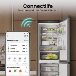 Hisense RB3K330SAIC - Vrijstaande koel-vriescombinatie - 185 cm hoog - 330 liter - Energielabel C - Geluidsniveau 35 dB - LED Display - SuperCool - FastFreeze - Deuralarm - Kinderslot - Interverter Compressor - ConnectLife — thumbnail 9