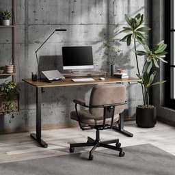 SENSE7 NOJO LIGHT - Zit Sta Bureau - 140 cm x 70 cm - Elektrisch bureau - Verstelbare bureau - Elektrische Hoogteverstelling, Hoogte 72-118 cm, Intelligent Bedieningspaneel, Donkerbruin — thumbnail 4