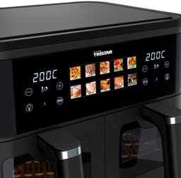 Dubbele Airfryer 9L – 2 Manden – 10 Programma’s – 2500W – Digitaal Touchscreen – Tristar FR-9075 – Zwart — thumbnail 3