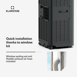 Klarstein Mobiele Airco Breeze Box 9K Portable Airconditioner - 9000 BTU, Smart App & Voice Control, 3-in-1 Koelen, Ontvochtiger & Ventilator, Energieklasse A, voor kamers tot 32 m², Stille werking, Eenvoudig te installeren,6 kW — thumbnail 11
