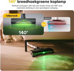 Roborock H60 Pro Draadloze Steelstofzuigers -Stofzuiger - Multifunctioneel-5-traps filtersysteem - LED-scherm - Verwijderbare batterij - 90° bocht - 140° groene verlichting — thumbnail 10