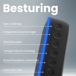 Auronic Bluetooth Speaker - Draadloze Muziek Box - 10 uur lang muziek luisteren - Extra Bass - Zwart — thumbnail 9
