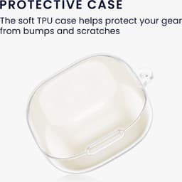 kwmobile Earphones Case for Anker soundcore P40i Case - Clear TPU Silicone Earbuds Cover - Transparent — thumbnail 4