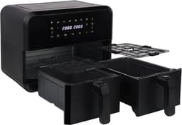 Princess Double Basket Airfryer 182068 - Dubbele Airfryer - 8 liter - 2 manden - XXL - 8 programma’s - 2400W - Dubbele heteluchtfriteuse - Touchscreen - Zwart - 80 °C tot 220°C - Sync functie — thumbnail 18