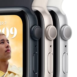Apple Watch SE 2022 - Smartwatch heren en dames - 44 mm - Sterrenlicht Aluminium — thumbnail 7