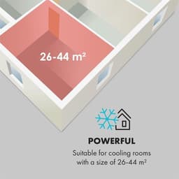 Klarstein Mobiele airconditioner met luchtafvoerslang, 4-in-1 airconditioner met ventilator, luchtontvochtiger & nachtmodus, Kleine & draagbare airconditioner voor thuis & op kantoor, Laag verbruik, 9000 BTU,6 kW voor 33 m² - Afstandsbediening — thumbnail 3